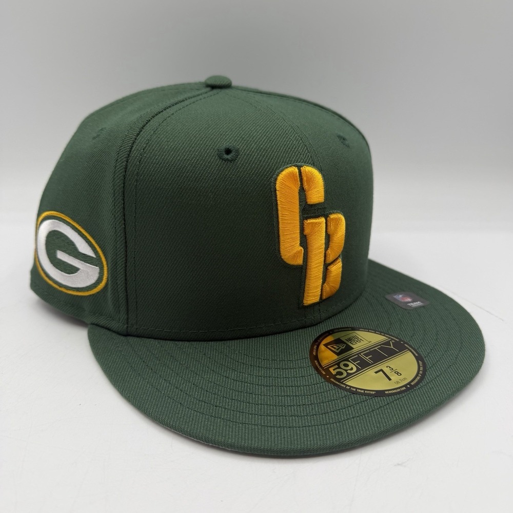New Era 59Fifty Green Bay Packers Deceptor Hat Cap Sz 7 3/8 Fitted NFL Football